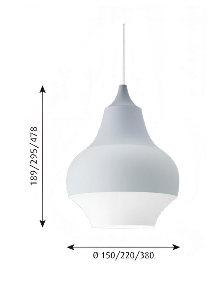 Технические данные и чертежи Подвесной светильник от фабрики LOUIS POULSEN модель Cirque Pendant Lamp